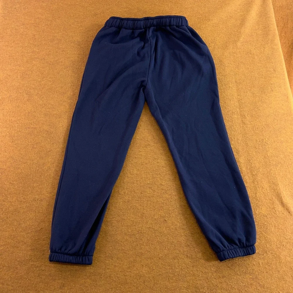 Alo Yoga Womens Large Navy Blue Fleece Drawstring Jogger Sweatpants